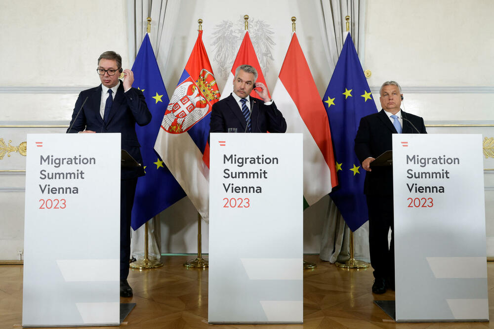 Vučić, Nehamer i Orban, Foto: Reuters