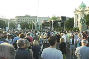 The tenth "Serbia against violence" protest was held: Citizens chanted...