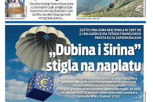 Naslovna strana "Vijesti" za 9. jul 2023.