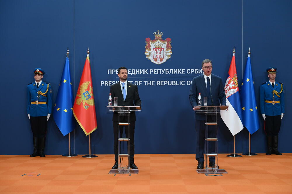 Milatović i Vučić, Foto: Služba za informisanje predsjednika Crne Gore