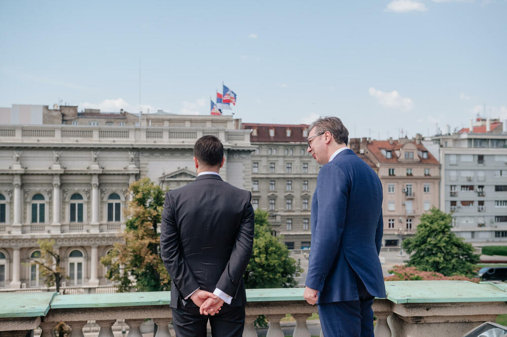 <p>Milatović je u zvaničnoj posjeti Srbiji</p>