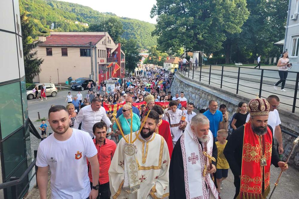 Petrovdanska Litija ulicama Bijelog Polja, 12. jul 2023. godine, Foto: Jadranka Ćetković