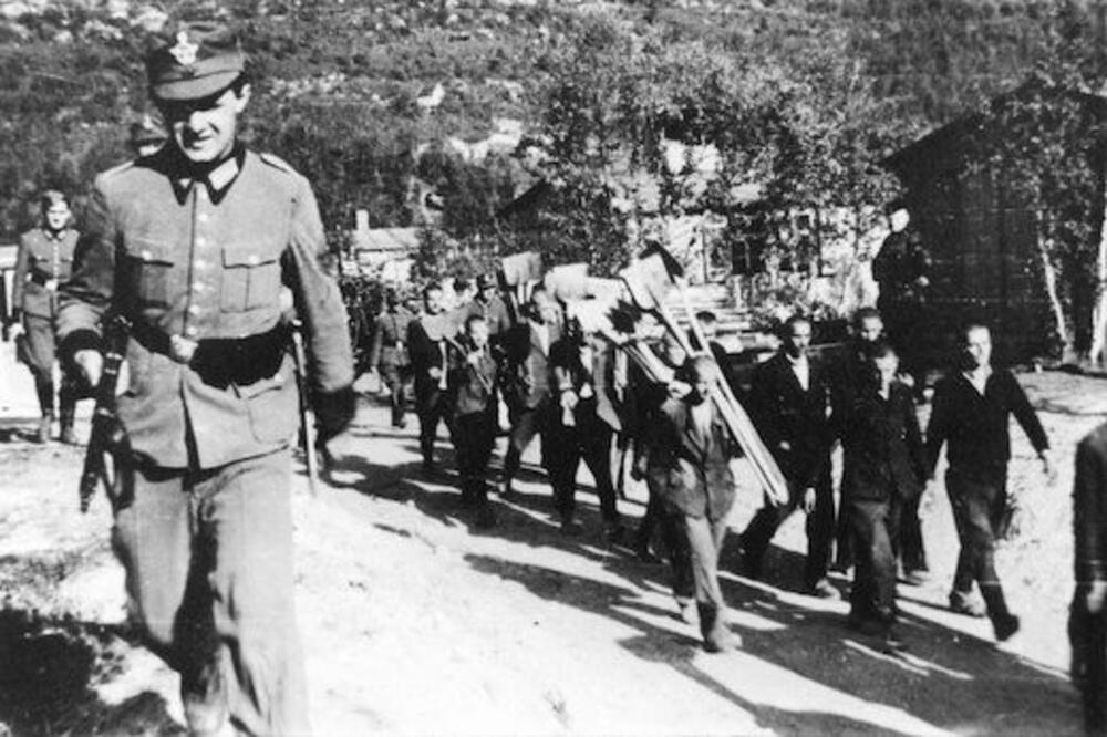 Jugoslovenski zatvorenici idu na rad, Foto: WINSNES/NARVIKSENTERET