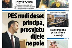 Naslovna strana "Vijesti" za 19. jul 2023.