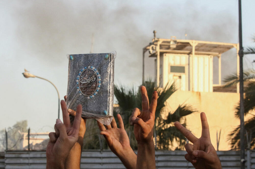Sa protesta u Bagdadu, Irak, Foto: Reuters
