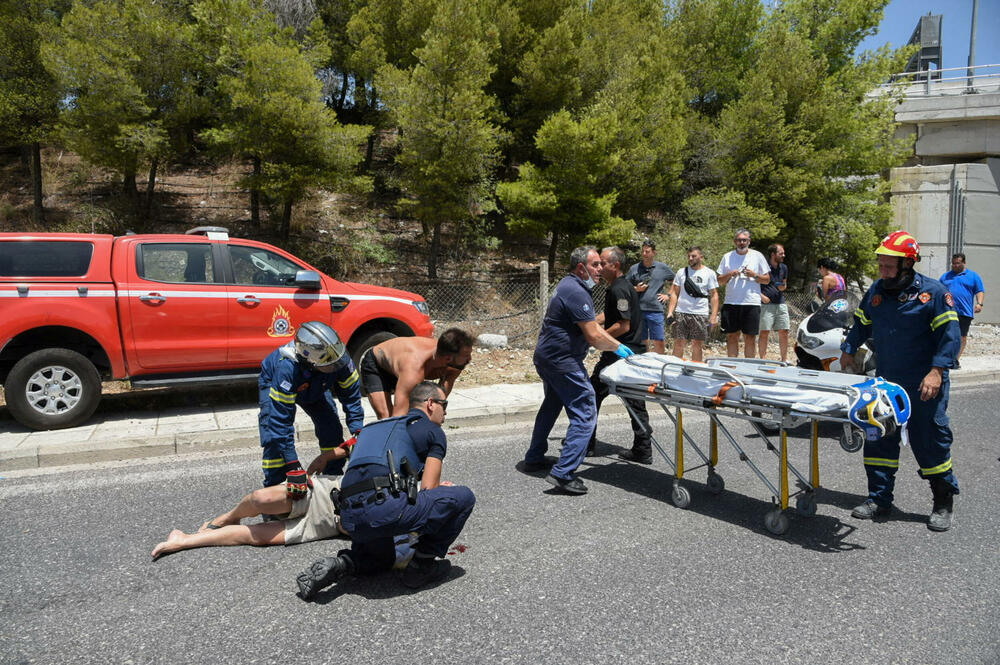 Srušen dio mosta u blizini grada Patra