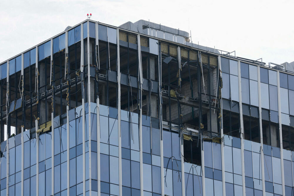 Zgrada koja je jutros oštećena u Moskvi, Foto: Reuters
