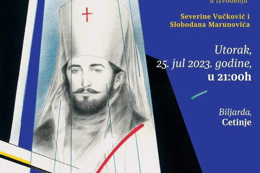 Umjetnički događaj Dimitrija Popovića povodom 210 godina Njegoševog rođenja, Foto: Prijestonica Cetinje