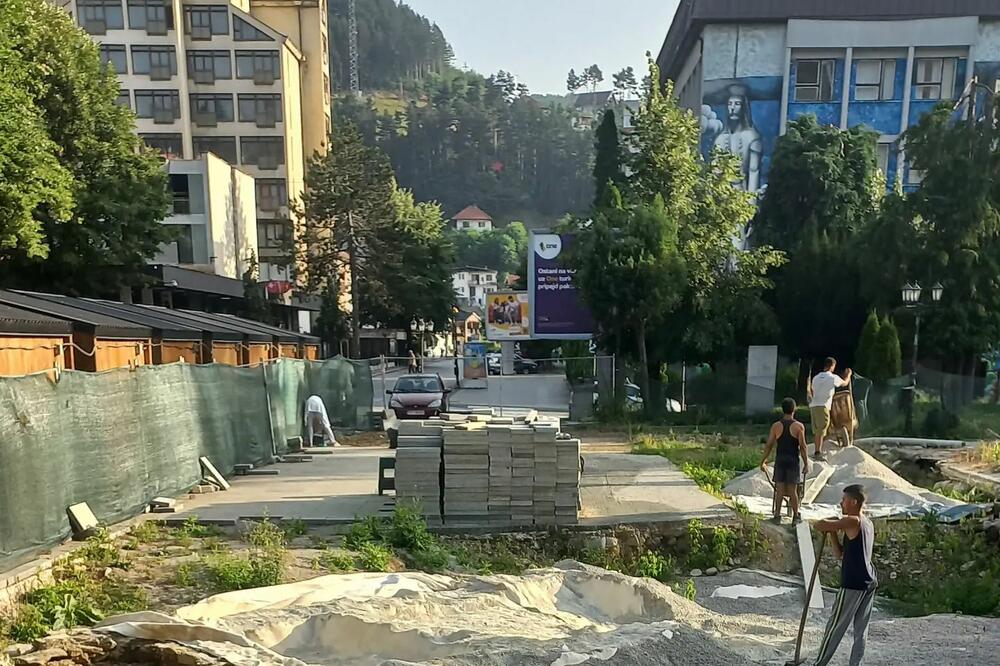 Radovi u centru Bijelog Polja, Foto: Jadranka Ćetković