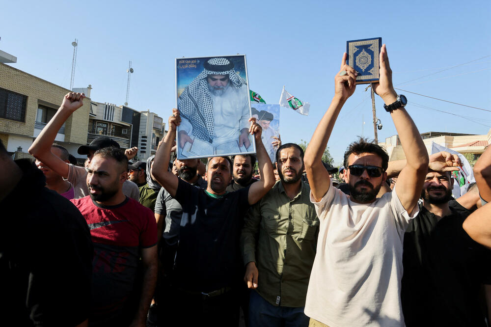 Protesti ispred švedske ambasade u Bagdadu, Foto: Reuters