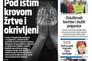 Naslovna strana "Vijesti" za 28. jul 2023.