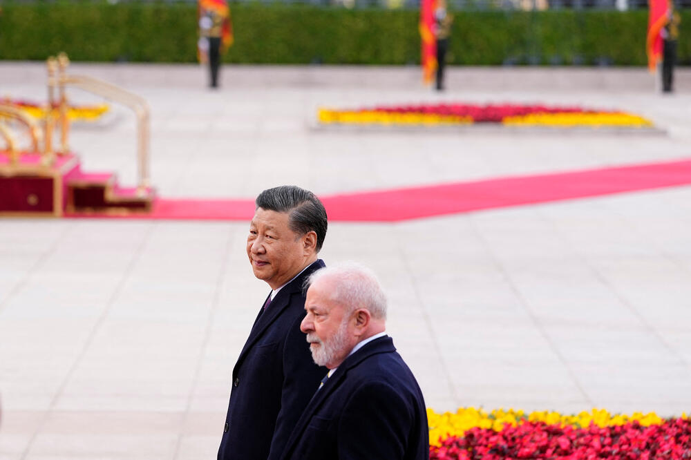 Brazilski lider Luiz Injasio Lula da Silva i kineski predsjednik Si Đinping u Pekingu u aprilu, Foto: Rojters