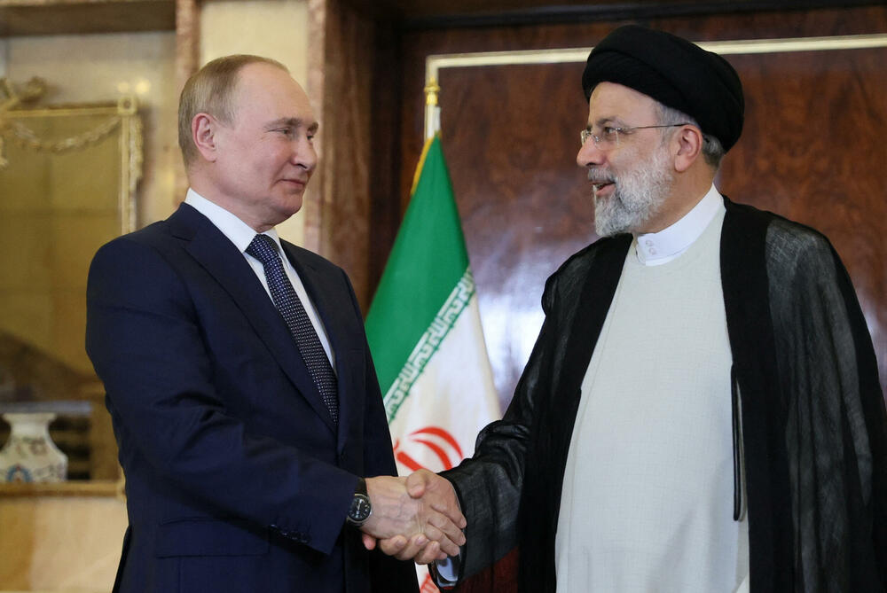 Vladimir Putin i iranski predsjednik Ebrahim Raisi na sastanku u Teheranu u julu 2022.