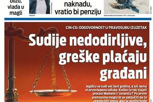 Naslovna strana "Vijesti" za 3. avgust 2023. godine
