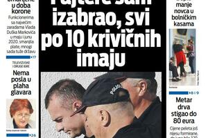 Naslovna strana "Vijesti" za 4. avgust 2023. godine