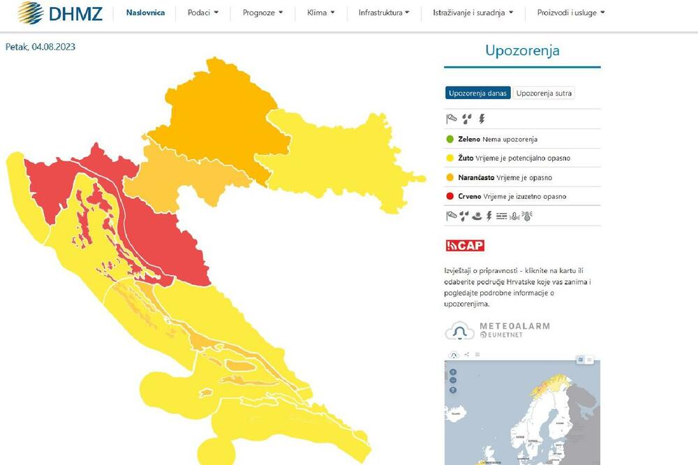 Foto: Twitter/@DHMZ_HR