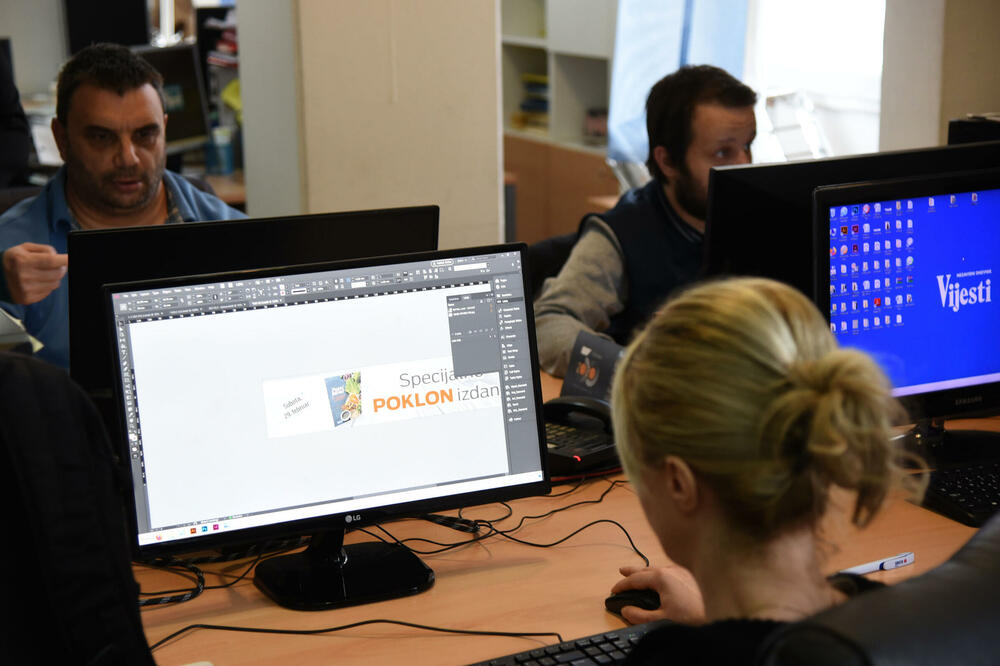 Detalj iz redakcije "Vijesti", Foto: Luka Zeković