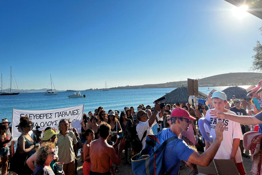 Protesti na ostrvu Paros, Foto: Rojters