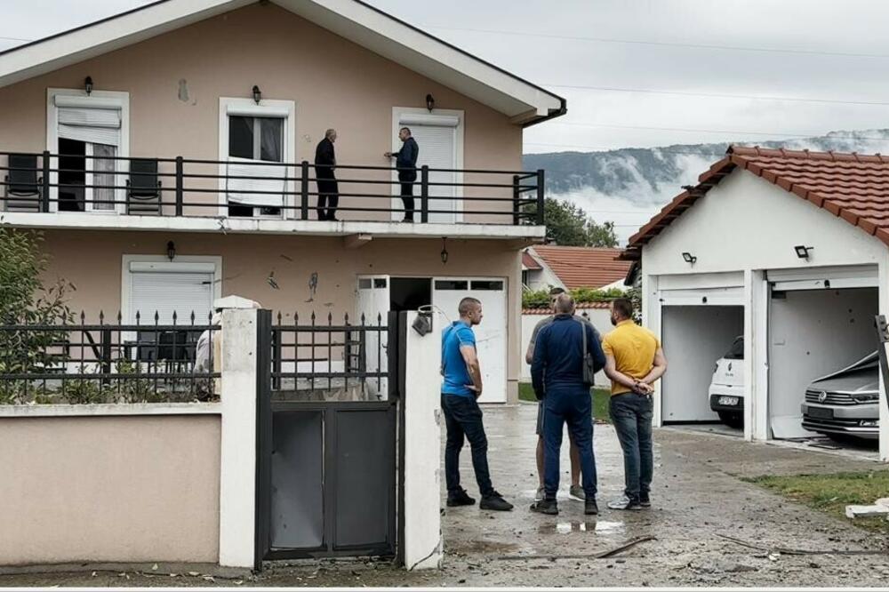 Uviđaj nakon bombaškog napada u Spužu, Foto: Jelena Jovanović