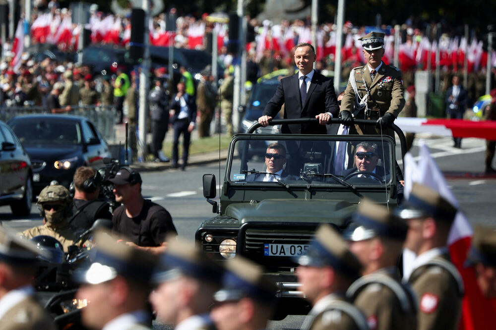 Detalj sa vojne parade u Varšavi, 15. avgusta 2023. godine, Foto: Reuters