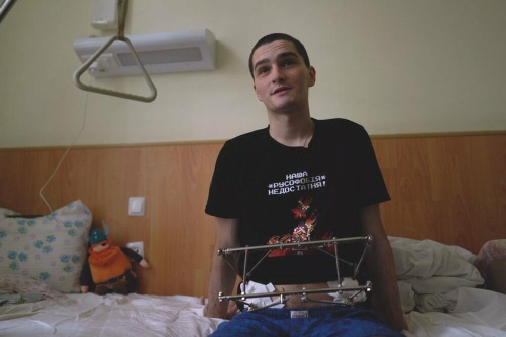 Hlib Strižko je pretrpio lom karlice i vilice u martu 2022. godine dok je služio kao marinac u Marijupolju, Foto: BBC