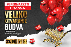 The new supermarket Franca in Budva