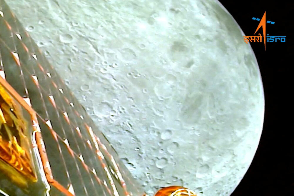 Pogled na Mjesec, snimak letjelice Chandrayaan-3, Foto: REUTERS