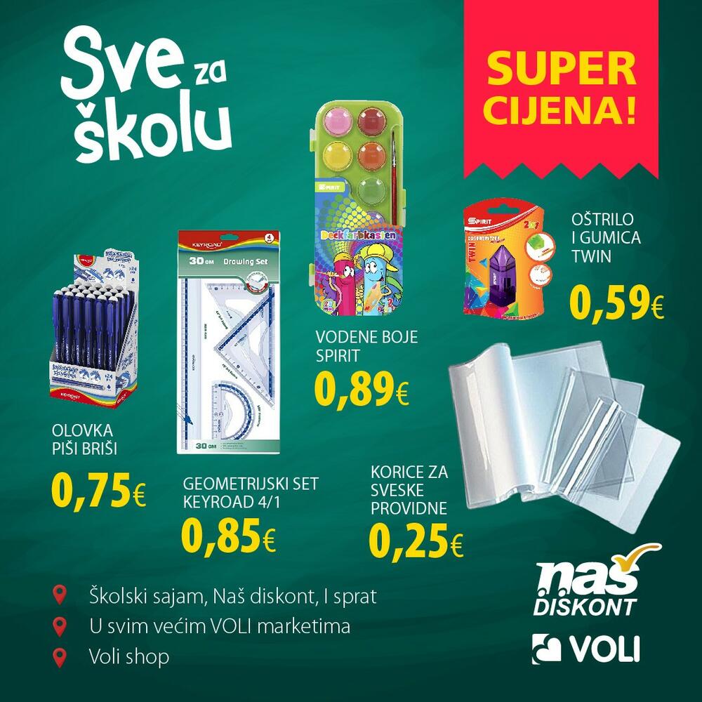 <p>Po najpovoljnijim cijenama, u Našem diskontu na prvom spratu!</p>