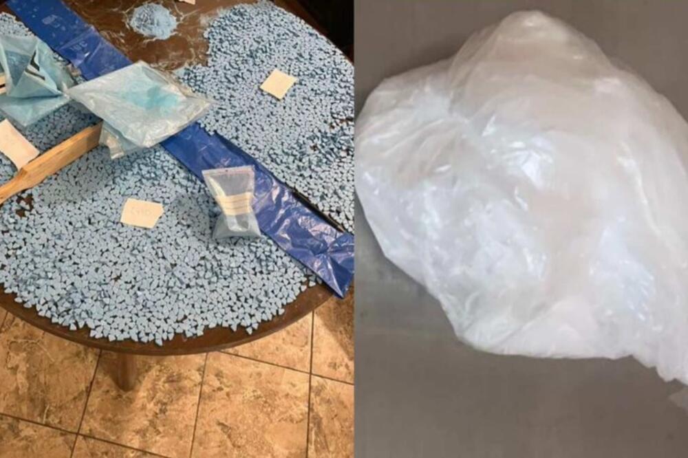 Droga pronađena prilikom policijskog pretresa vozila i kuće koje pripadaju I.R., Foto: Uprava policije