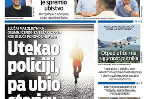 Naslovna strana "Vijesti" za 26. avgust 2023.