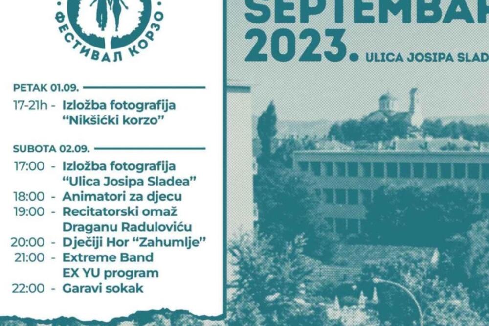 Festival počinje 1. septembra u 17 časova izložbom fotografija „Nikšićki korzo“, Foto: Festival Korzo