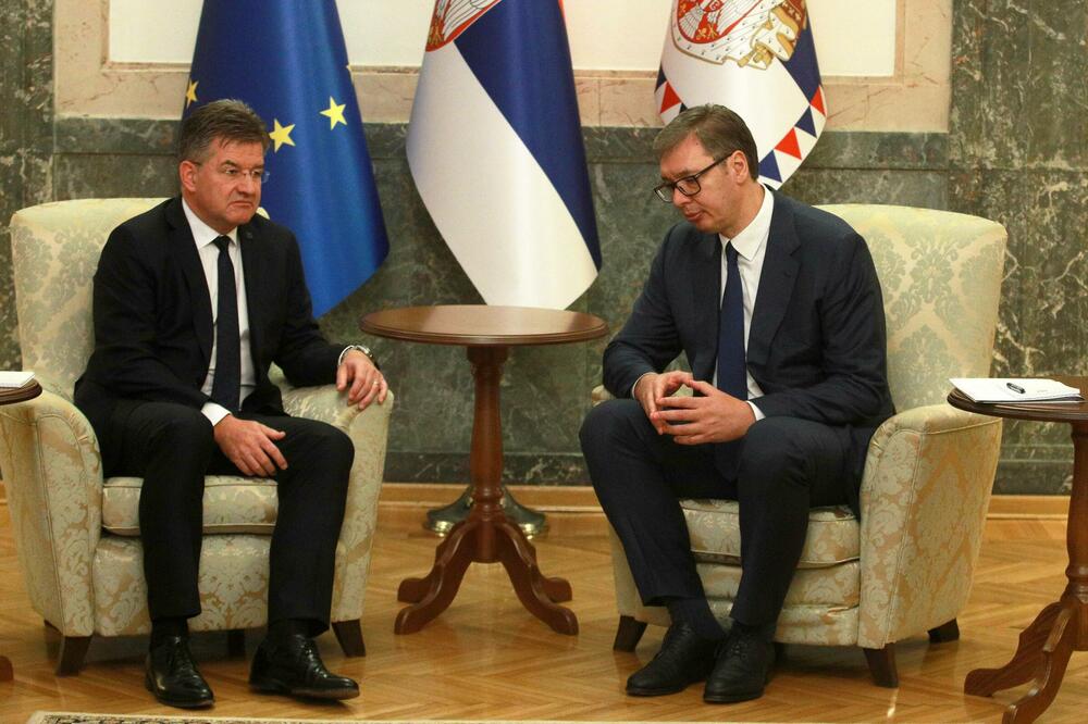 Lajčak i Vučić u Predsjedništvu u Beogradu, Foto: BETAPHOTO