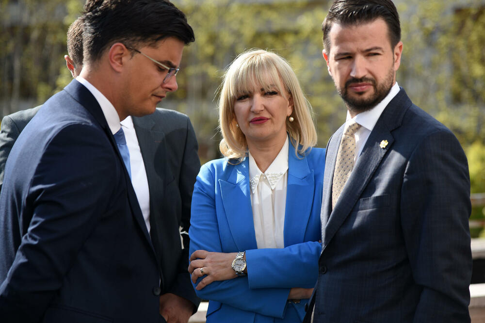 U Podgorici nema trzavica: Predstavnici Demokrata, ZBCG i PES-a, Foto: Luka Zekovic