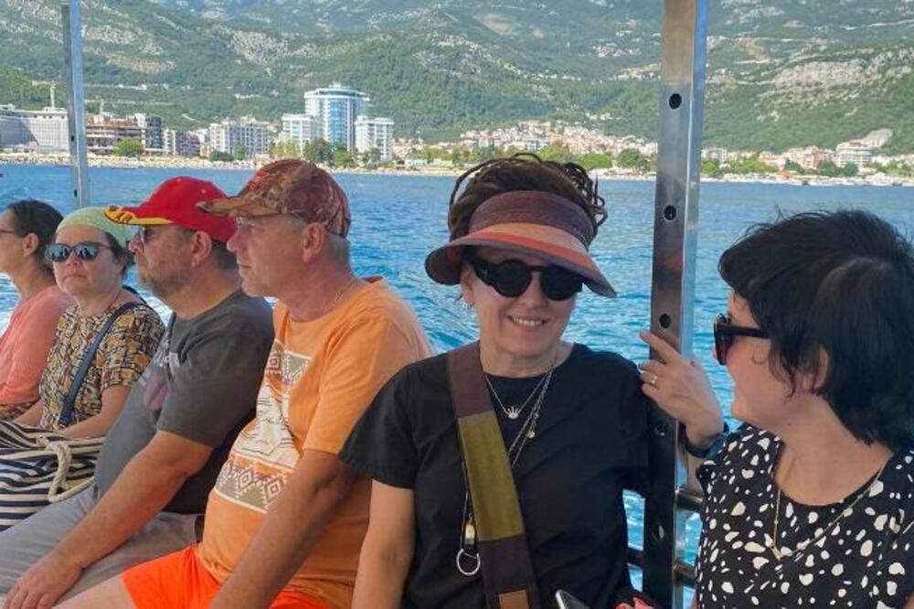 Tokarčuk je posjetila ostrvo Sveti Nikola, Foto: Vuk Lajović