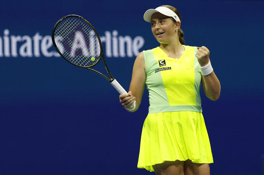 Jelena Ostapenko slavi pobjedu nad Igom Sfjontek, Foto: Geoff Burke-USA TODAY Sports