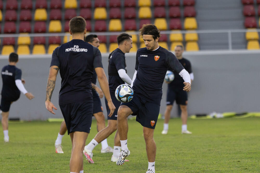 Marko Bakić na jučerašnjem treningu, Foto: FSCG