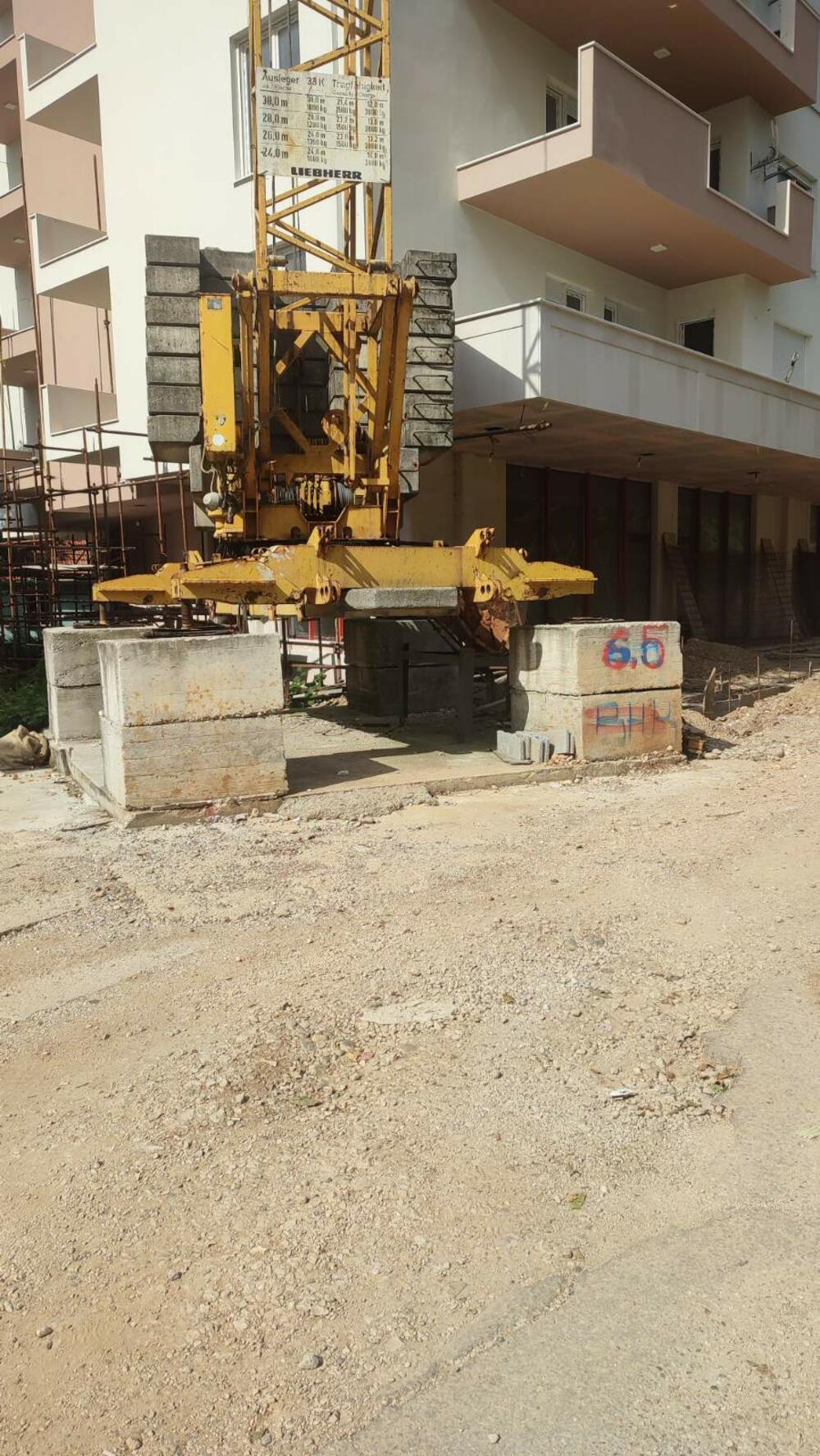 Dio krana “prizemljen” i više se ne koristi