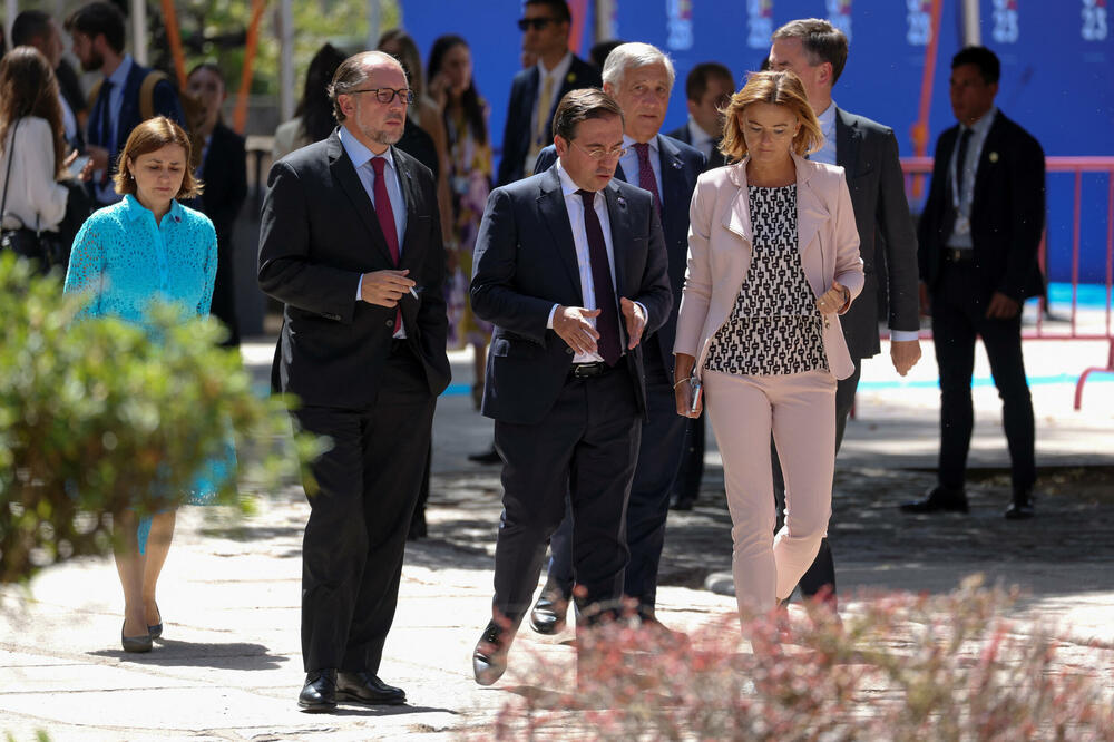 Šefovi diplomatije Rumunije, Austrije, Španije i Slovenije u Toledu 31. avgusta, Foto: Rojters
