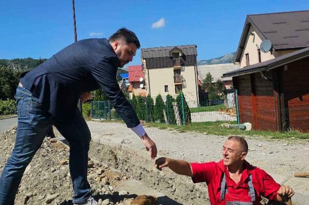 Martinović priikom obilska radova, Foto: Opština Kolašin