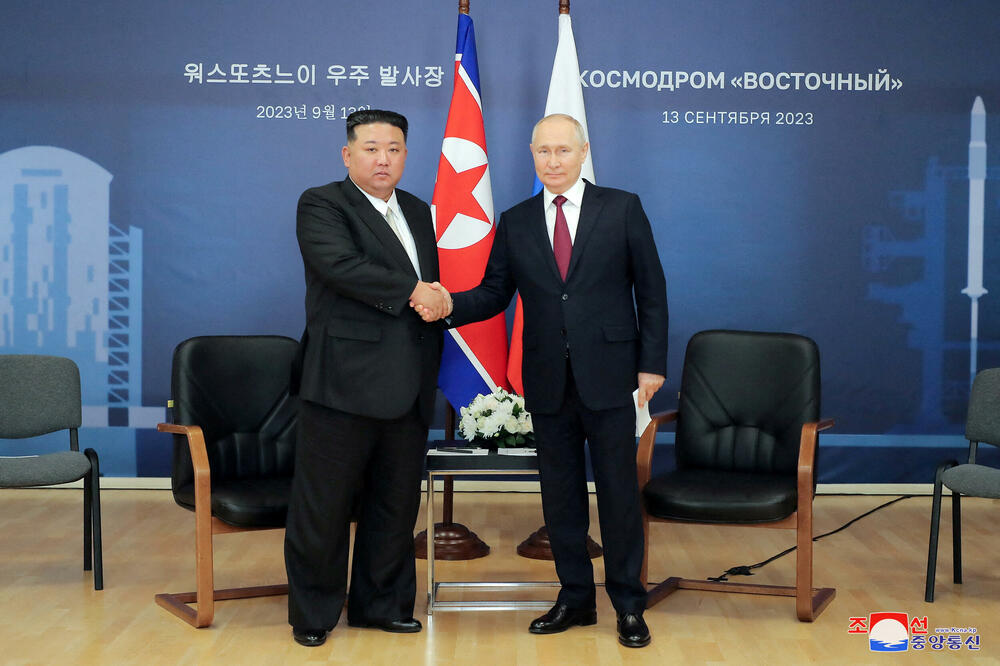 Kim Džong Un i Vladimir Putin, u Rusiji 13. septembra 2023. godine, Foto: Reuters