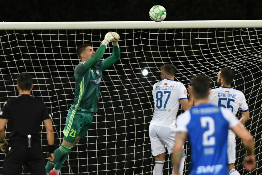 Filip Domazetović, nada Budućnosti na golu, Foto: FK Budućnost