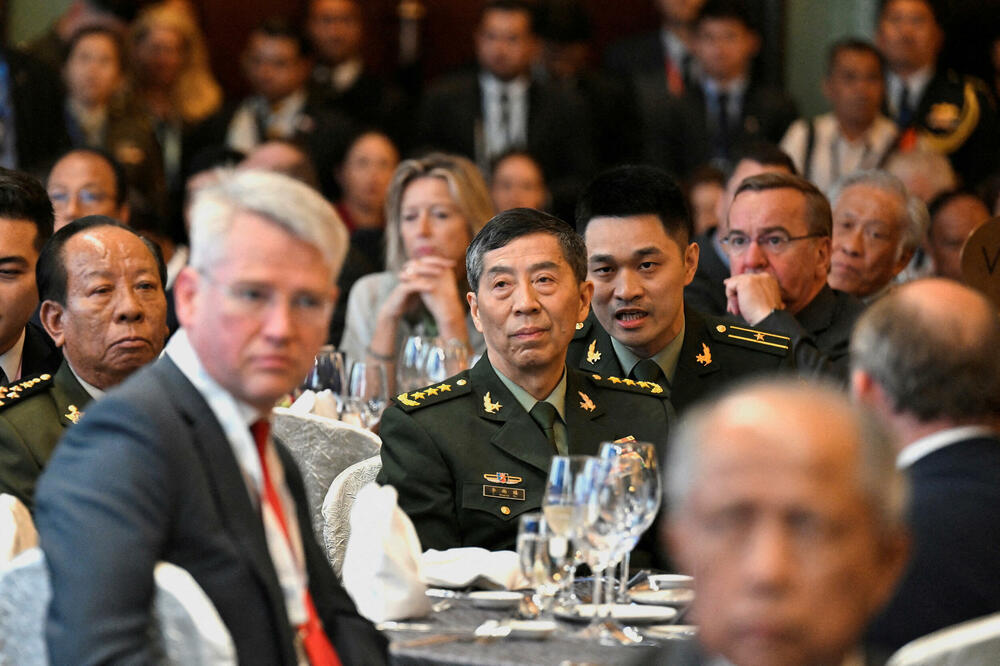 Li Šangfu na konferenciji Šangri-La dijalog u Singapuru 2. juna, Foto: Rojters