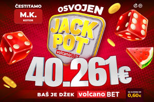 Osvojen je Volcano Jackpot u vrijednosti od 40.261€