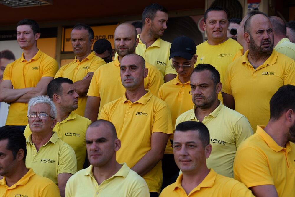 Sa štrajka radnika Pošte 2023. godine, Foto: Boris Pejović