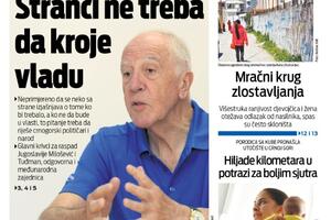 Naslovna strana "Vijesti" za 24. septembar 2023.