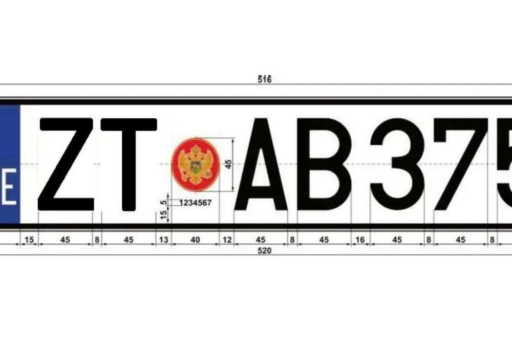 Model novih tablica, Foto: Opština Zeta/Instagram