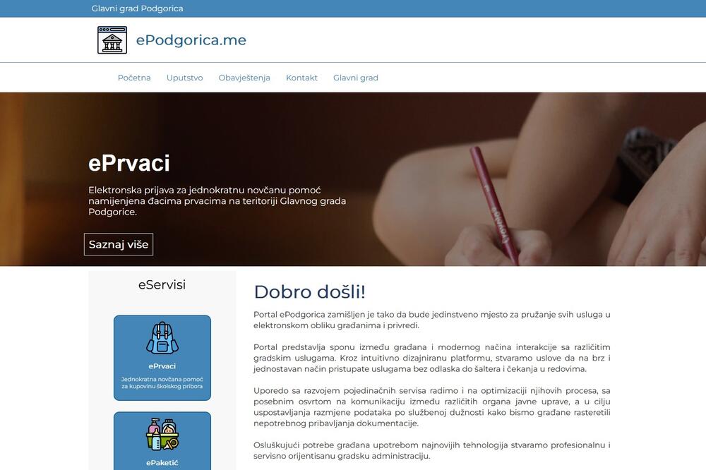 Sve usluge u elektronskom obliku za građane i privredu, Foto: ePodgorica.me