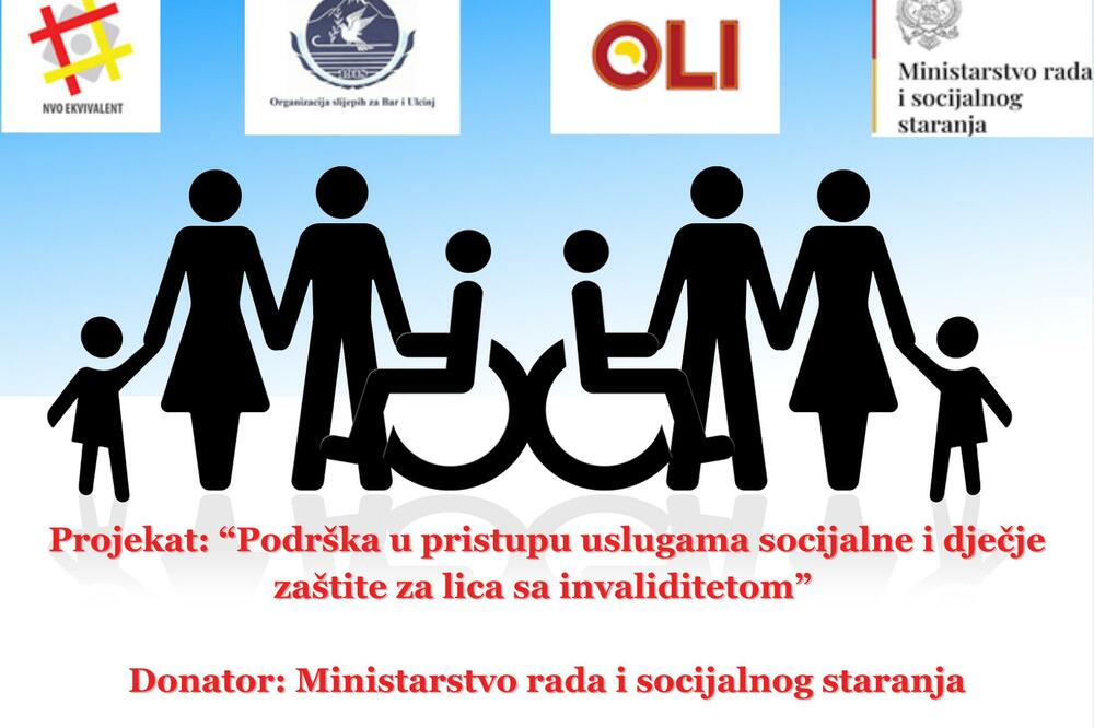 Projekat „Podrška u pristupu uslugama socijalne i dječje zaštite za lica sa invaliditetom!”, Foto: NVO Ekvivalent