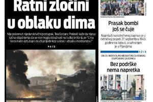 Naslovna strana "Vijesti" za 1. oktobar 2023.