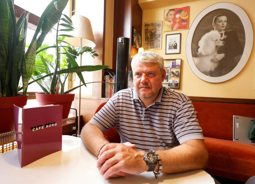 Ukrajinski biznismen Oleh Majboroda u kafiću u Beču